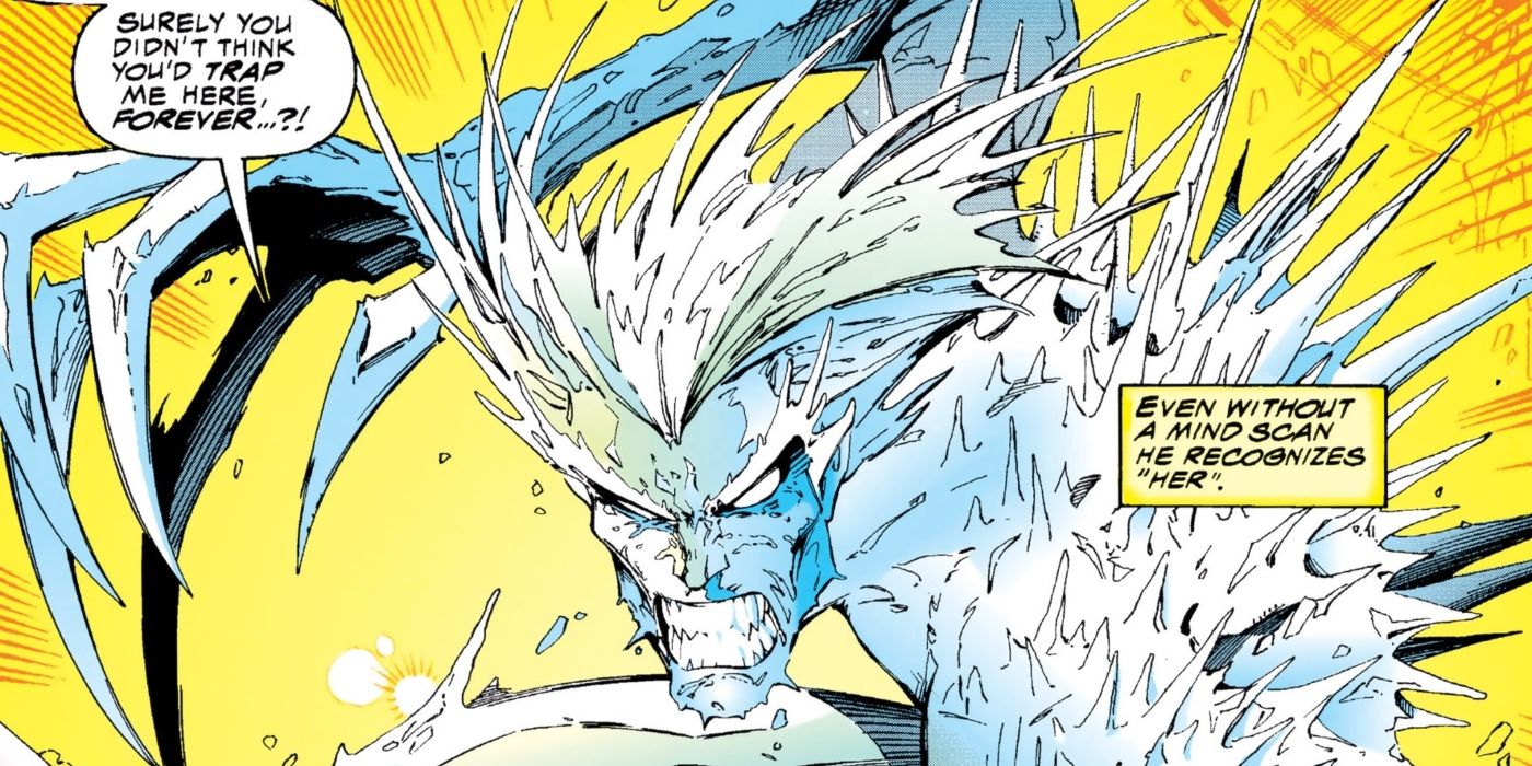 Iceman possessed by Emma Frost. 
