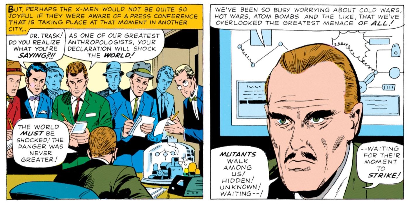 Bolivar Trask being introduced in X-Men #14. 