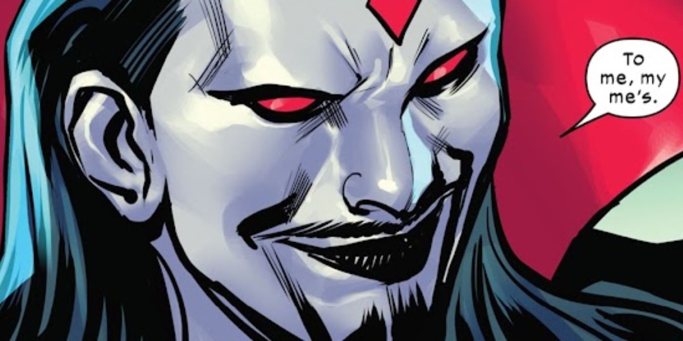 Mr. Sinister saying, &ldquo;To me, my me&rsquo;s&rdquo; in X-Men&rsquo;s Sins of Sinister.