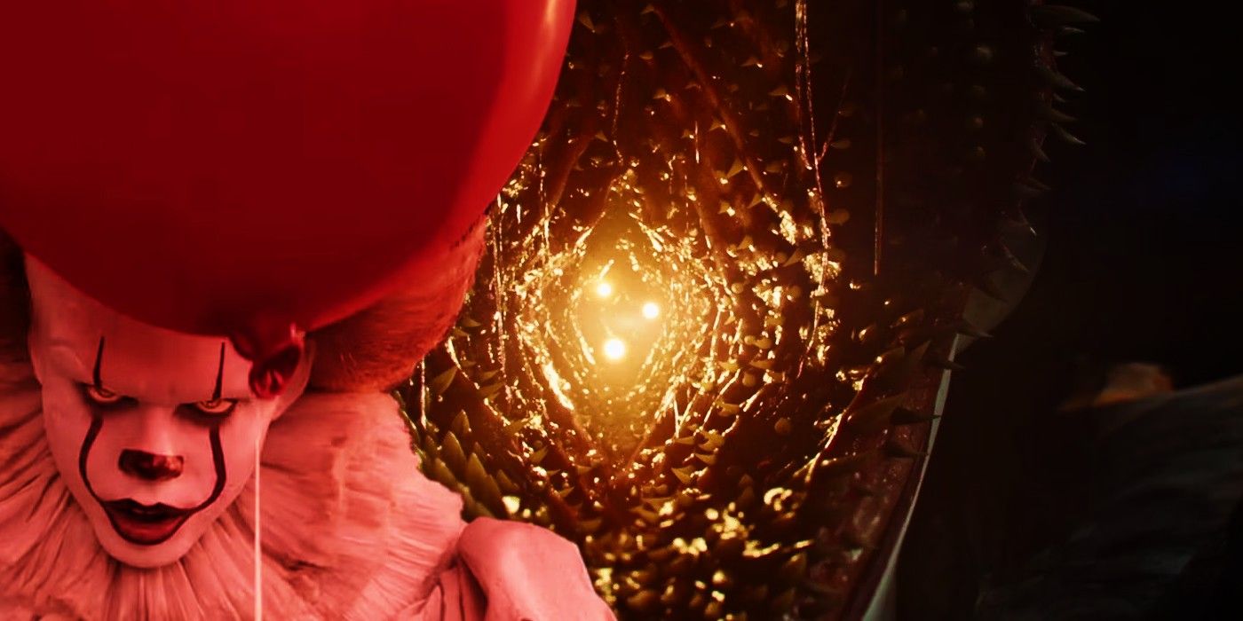 Custom image of Pennywise with a balloon and the deadlights in It