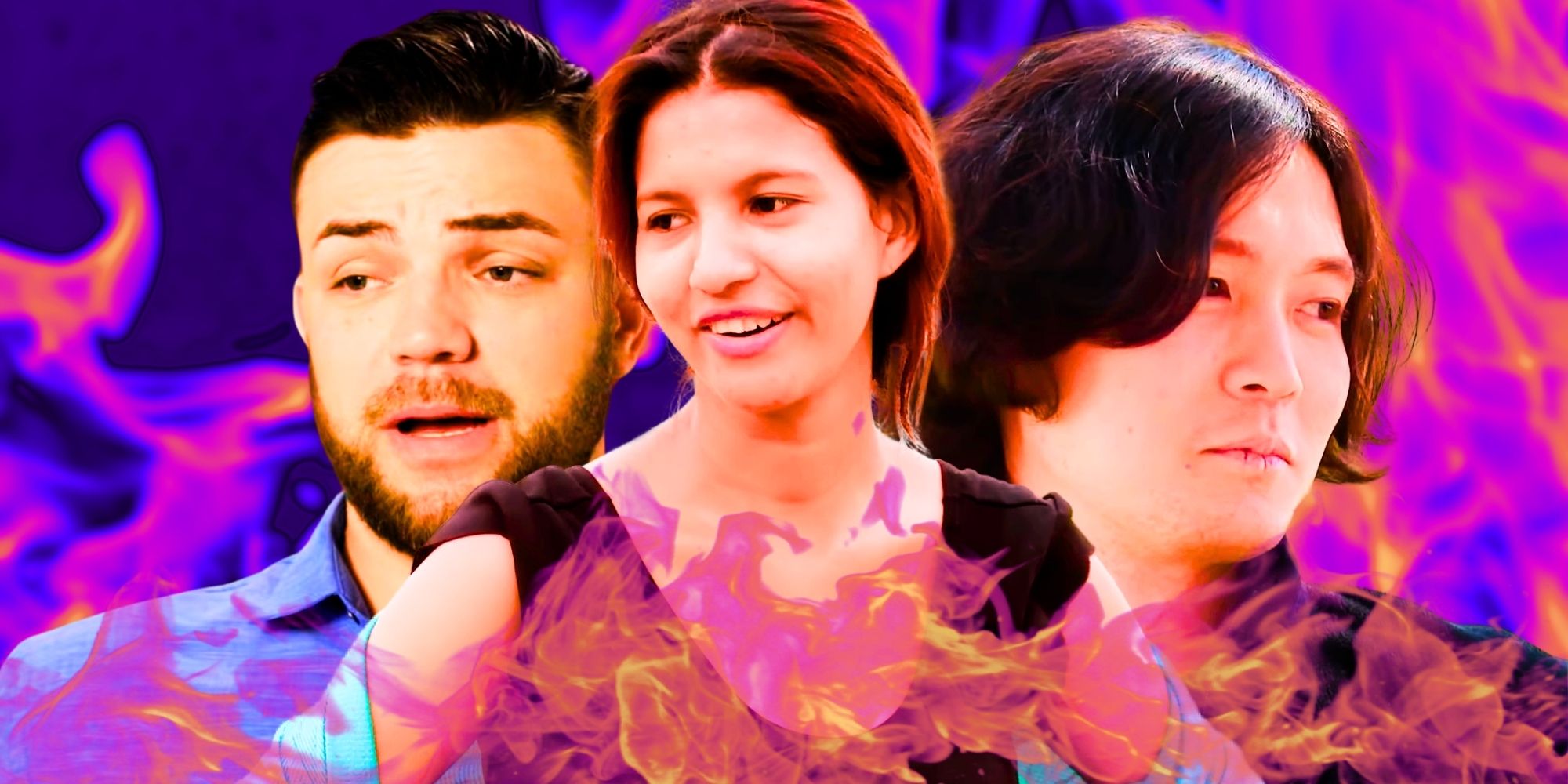 90 Day Fiancé Andrei Castravet, Karine Martins and Jihoon Lee in side by side images