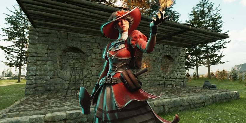 A character from Nightingale with a structure.