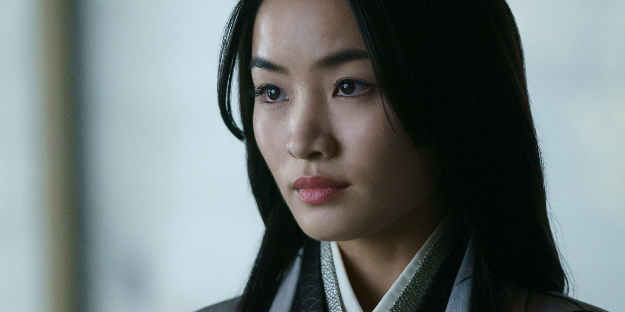 A closeup of Mariko in Shogun
