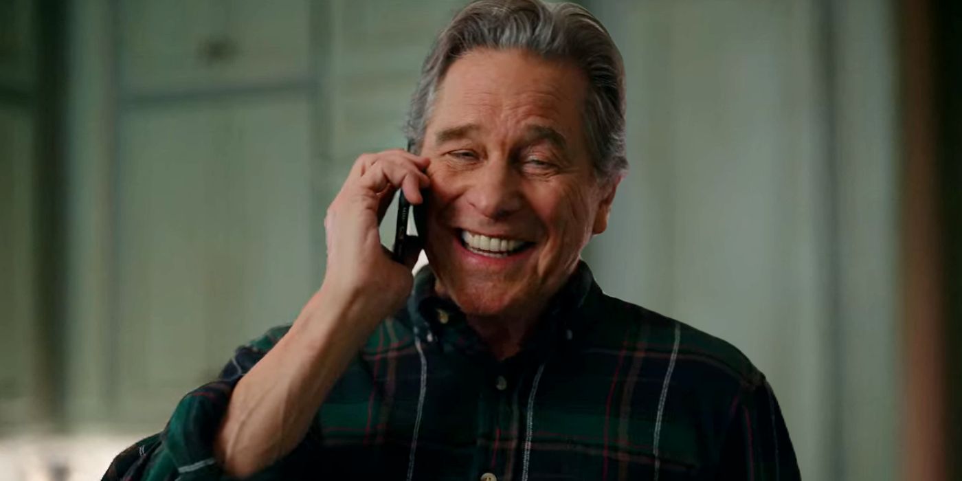 A Man Smiling While Talking on the Phone in Virgin River Season 5