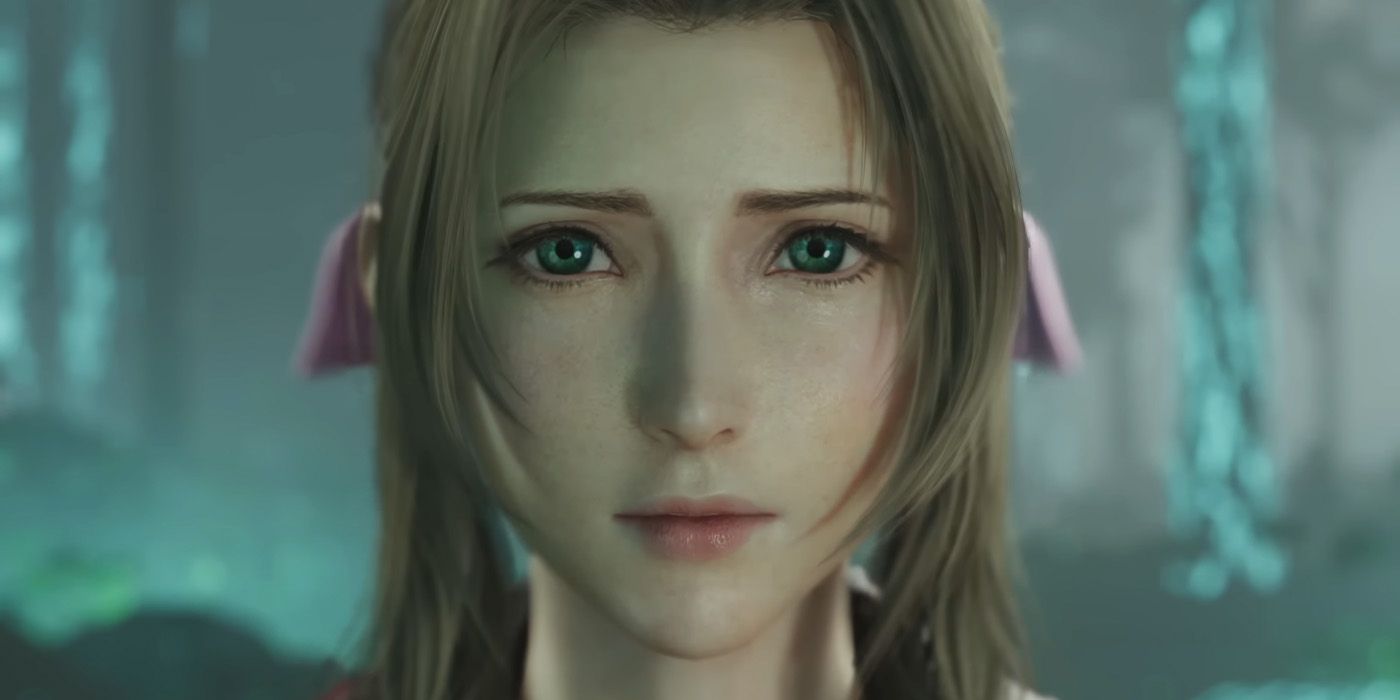Aerith em Final Fantasy 7 Rebirth parece triste