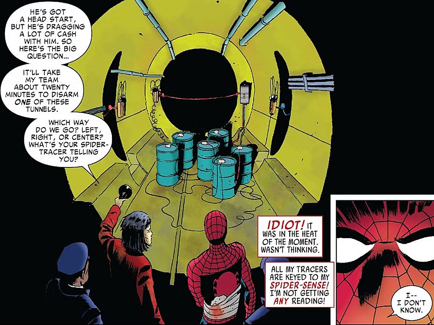 Amazing Spider-Man #656 Peter's trackers don't work without his spider-sense