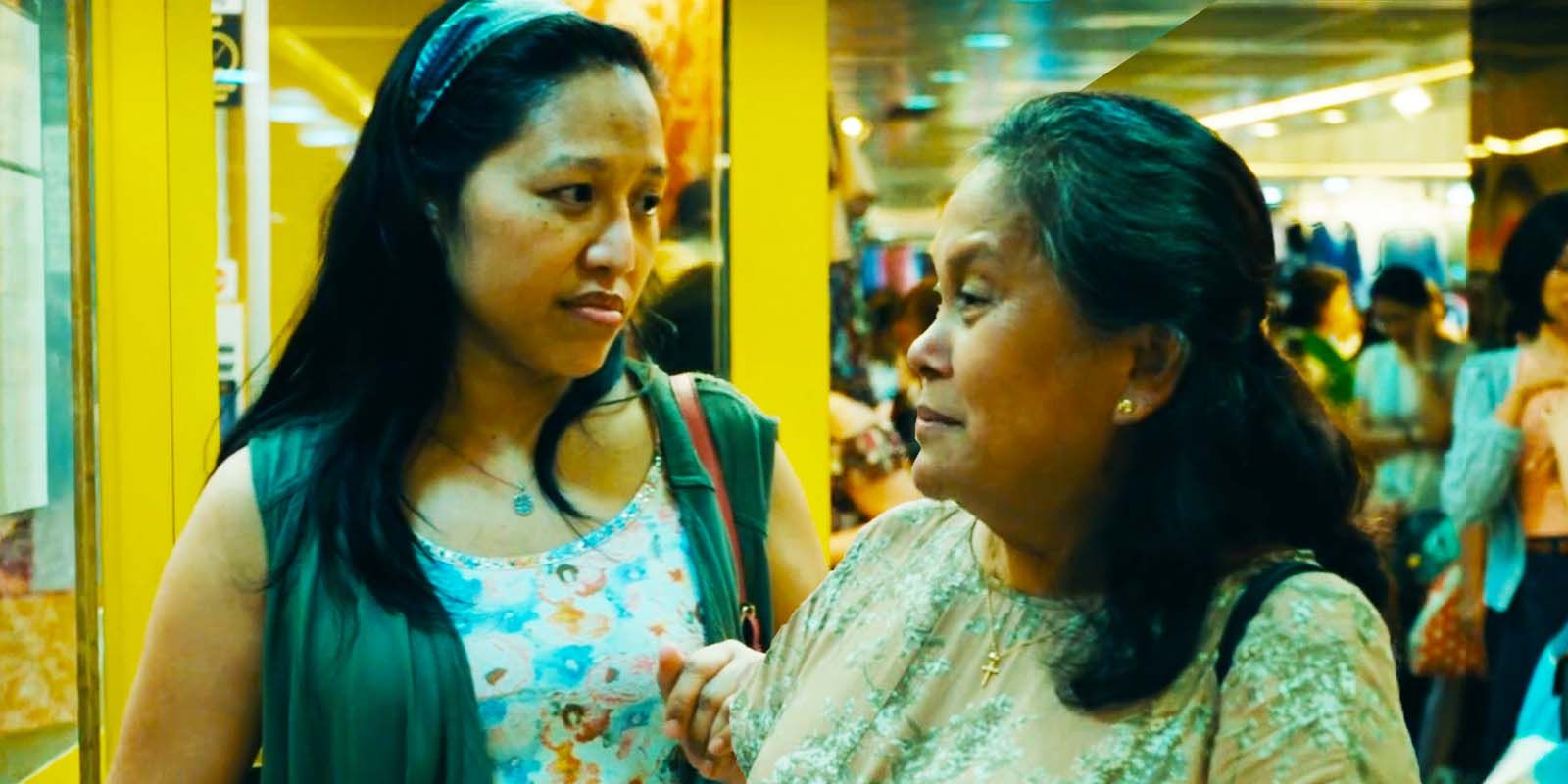 Amelyn Pardenilla as Puri and Ruby Ruiz as Essie in Expats episode 5-1