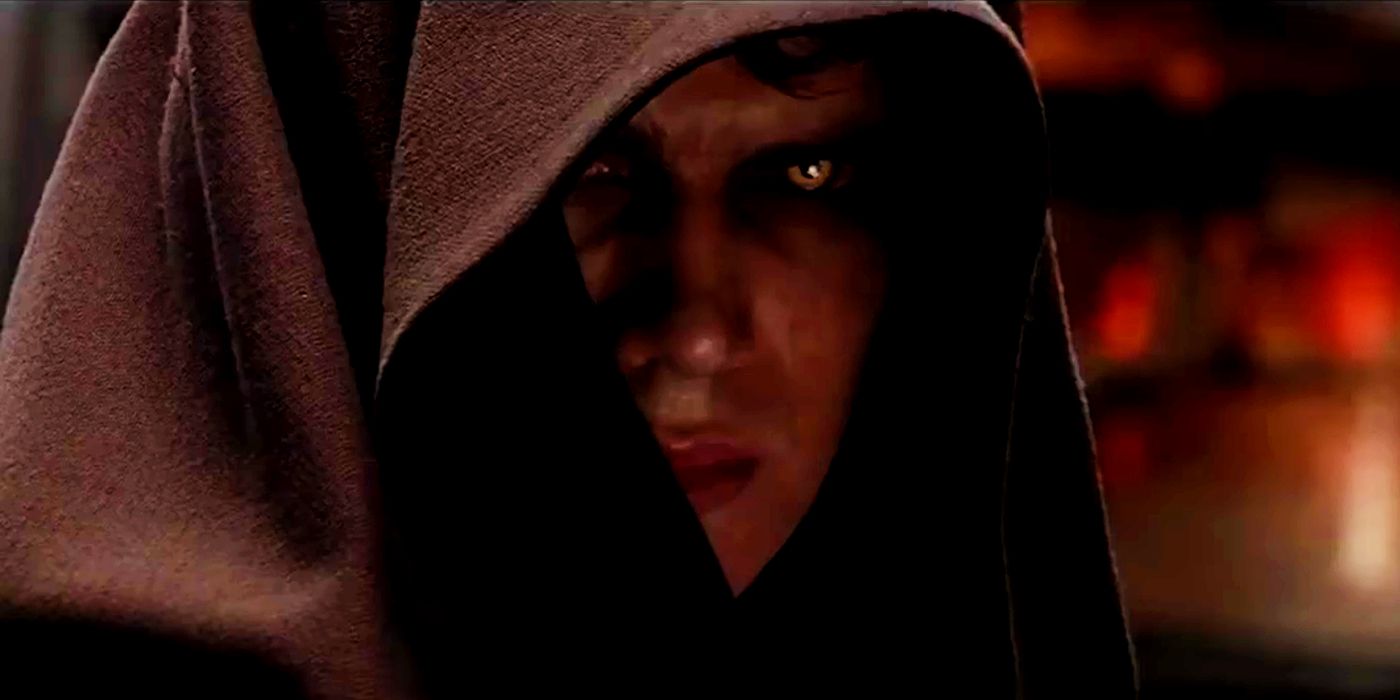 Anakin arrives on Mustafar immediately after falling to the dark side