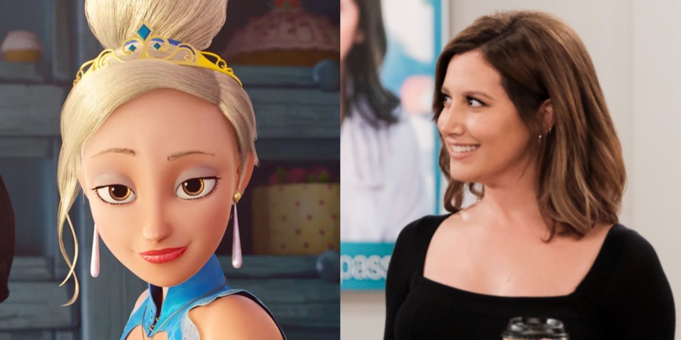 Ashley Tisdale como Cinderela em Charming e Jenny Kenney em Carol's Second Act