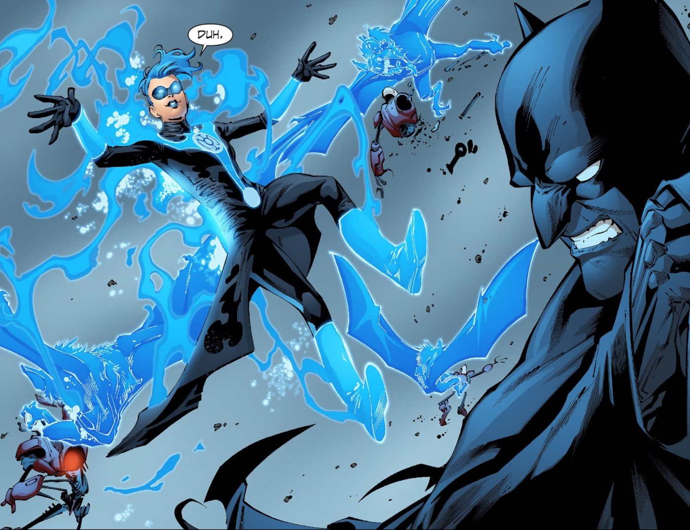 Smallville: Continuity #9, Barbara Gordon's new Blue Lantern form is revealed