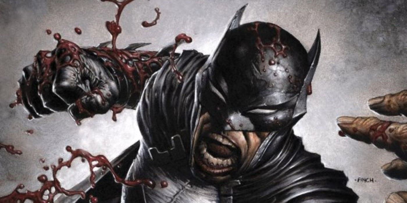 Batman Gargoyle of Gotham #1 variant cover featuring Batman punching and blood