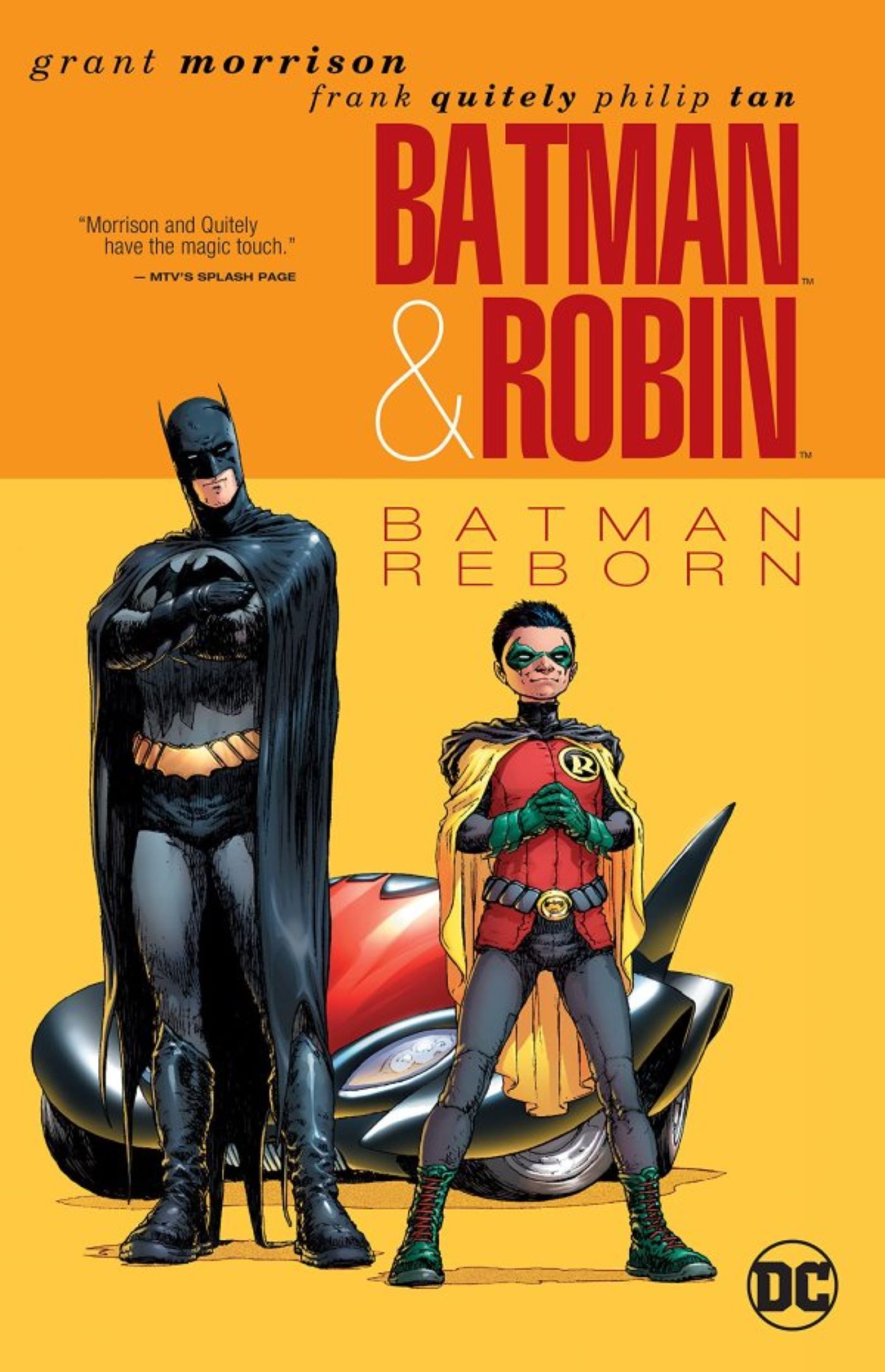 Batman & Robin Batman Reborn cover featuring Batmobile