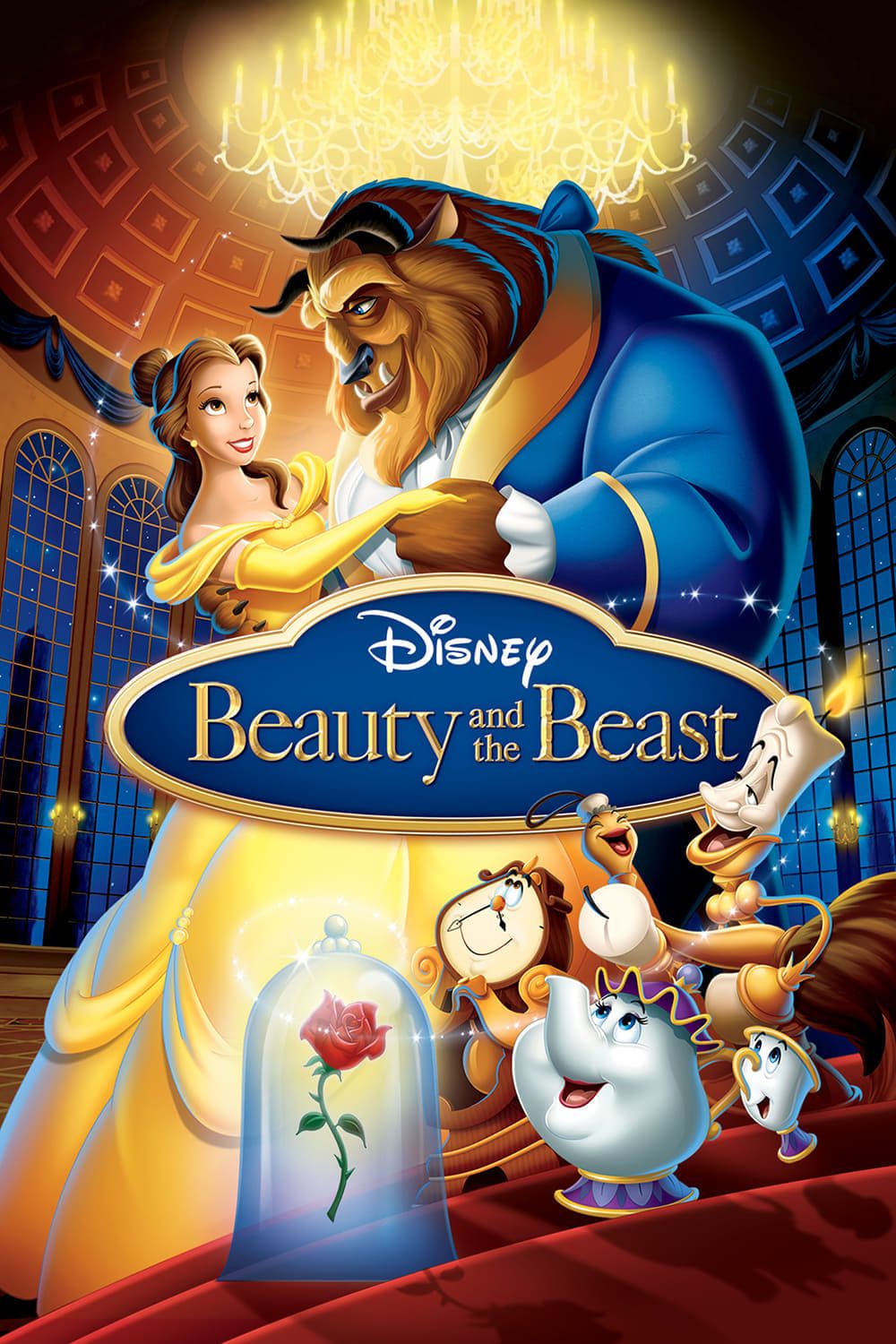 Beauty and the Beast Disney 1991 Movie Poster