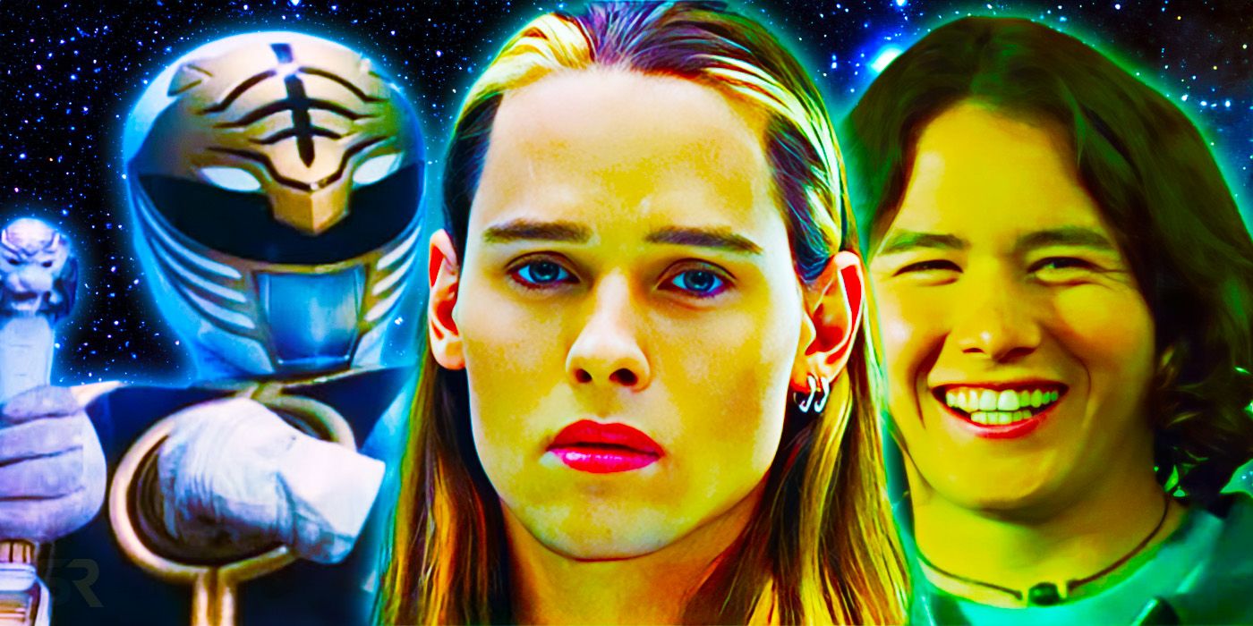 Mighty Morphin White Ranger, Andros from Power Rangers in Space, and Adam from Power Rangers Turbo