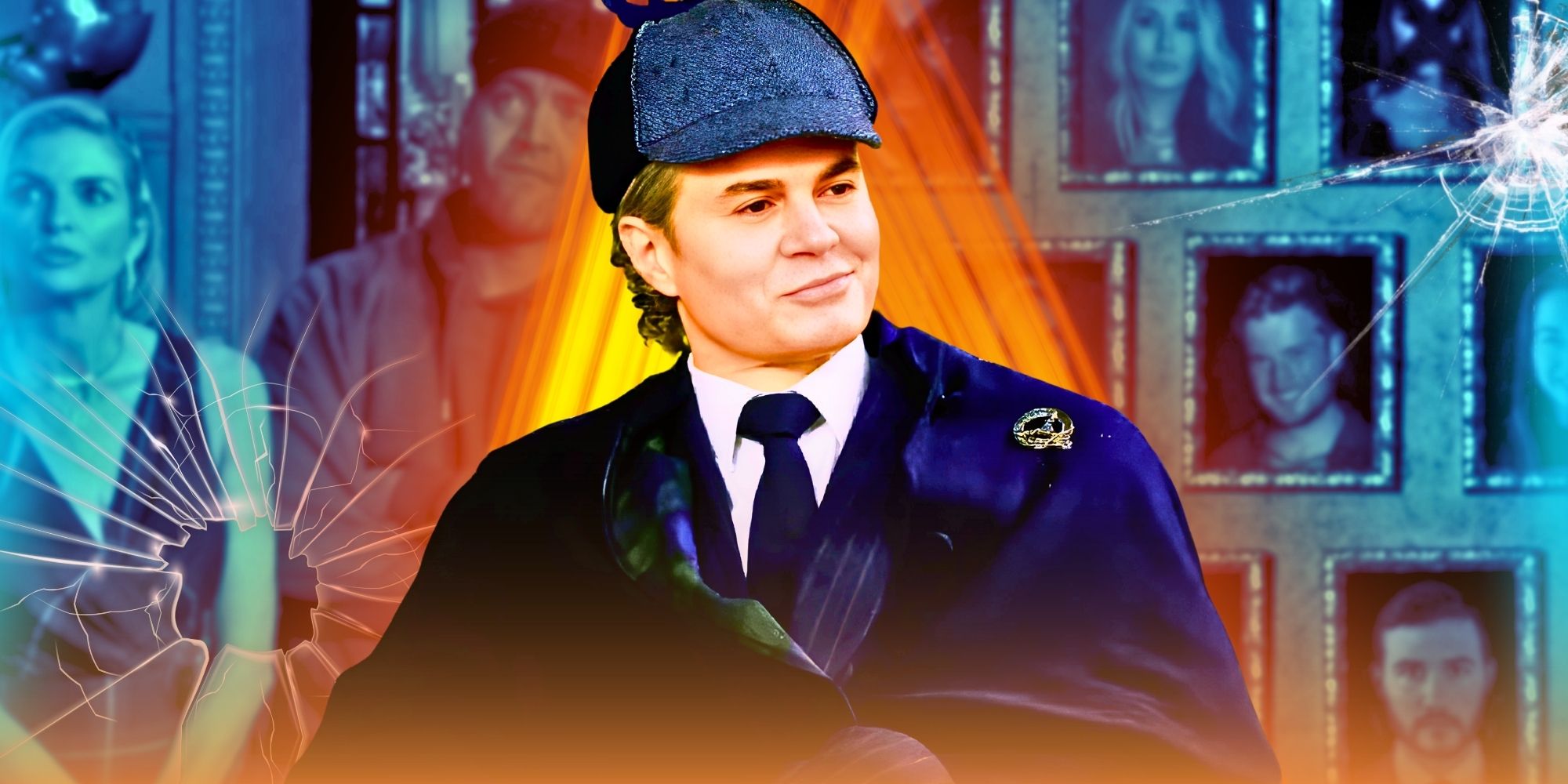 Big Brother&rsquo;s Will Kirby, with The Traitors cast members behind him