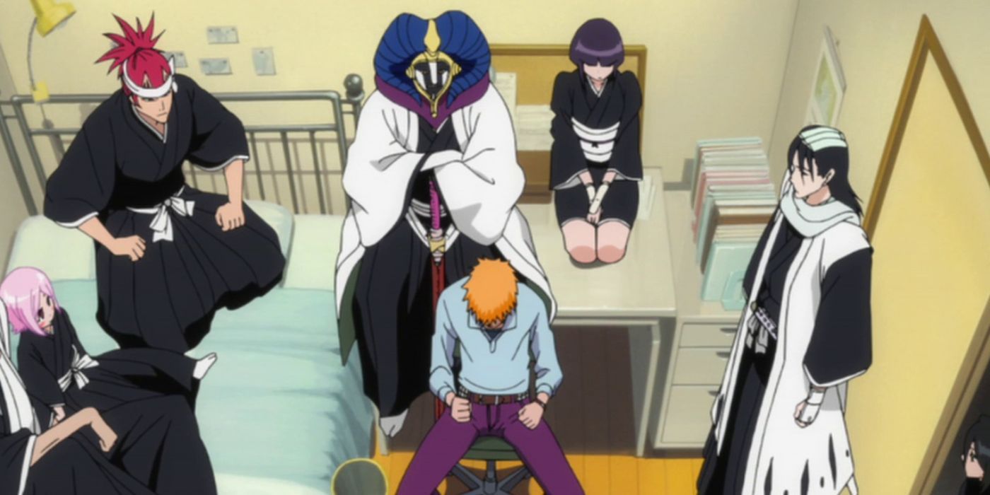 Cena do arco Bleach Invading Army no quarto de Ichigo