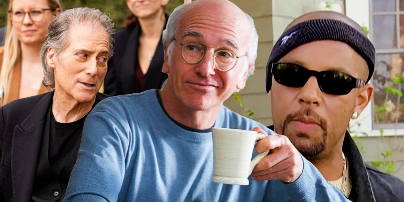 Blended image of Krazee-Eyes Killa, Richard Lewis, and Larry David in Curb Your Enthusiasm