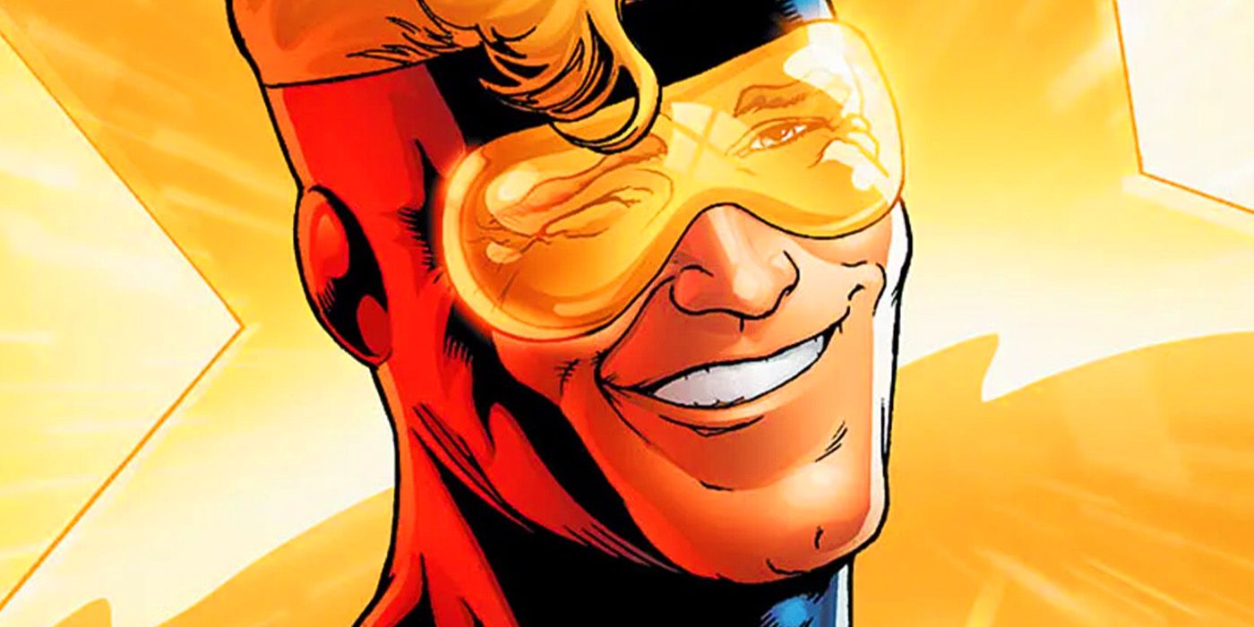 Booster Gold sorrindo na DC Comics