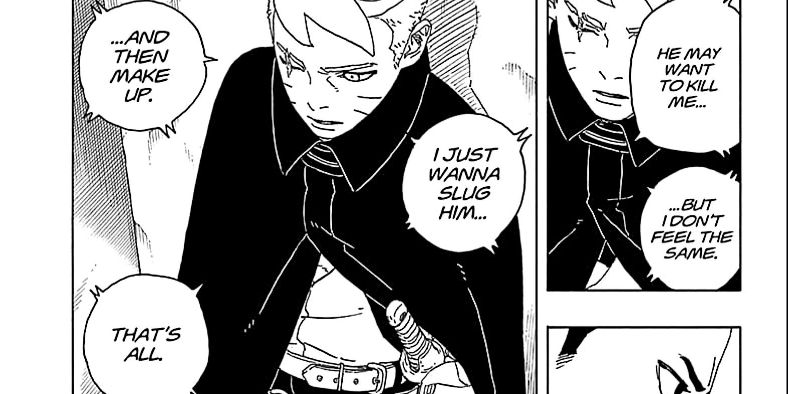 Boruto confessa que só queria bater em Kawaki