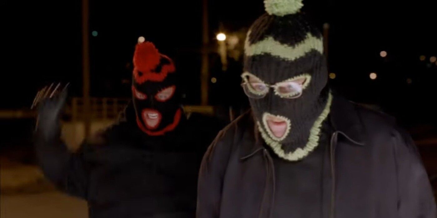 Walter and Jesse with masks stealing Methylamine in Breaking Bad