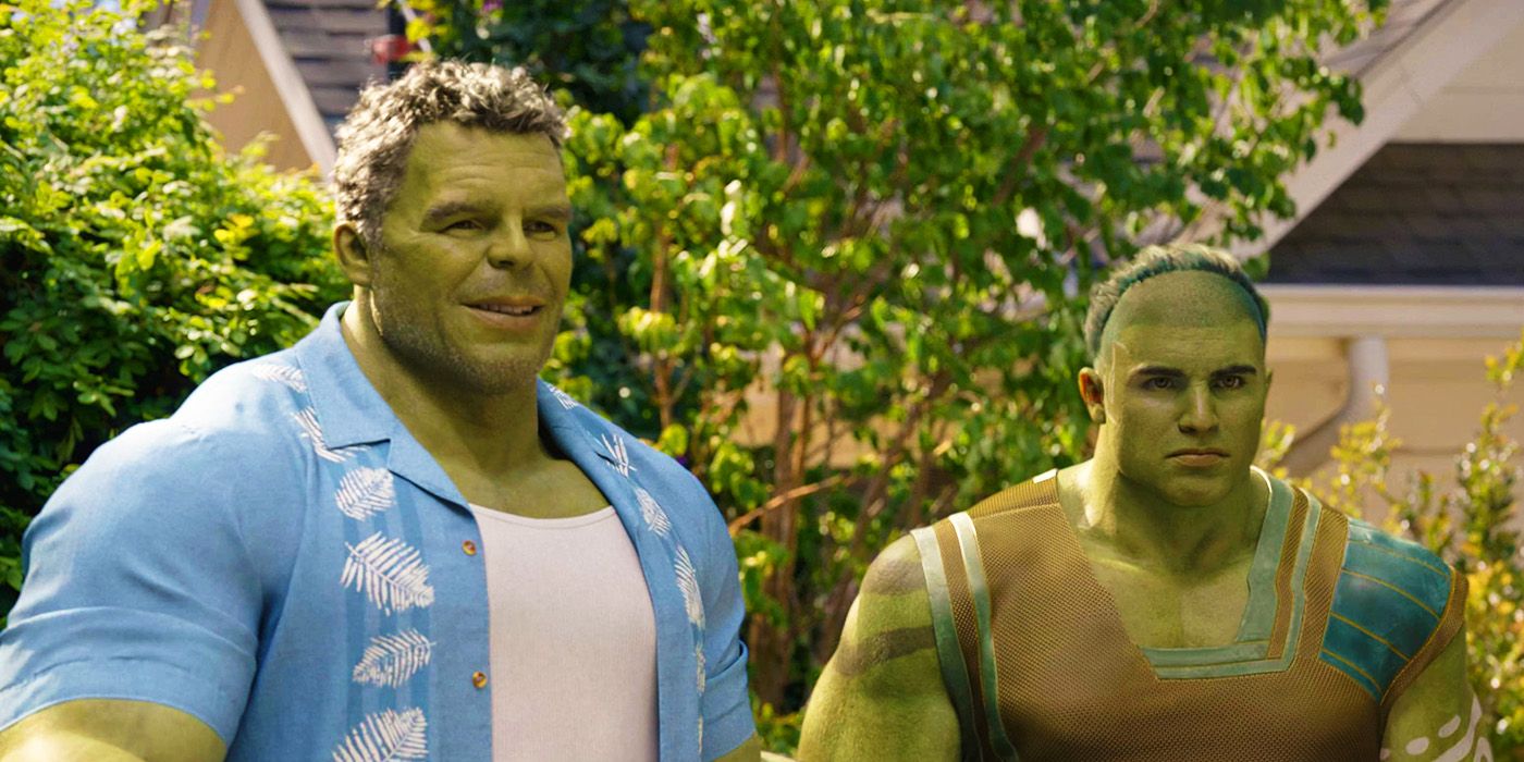 Bruce Banner and Skaar at the end of She-Hulk Attorney at Law's finale