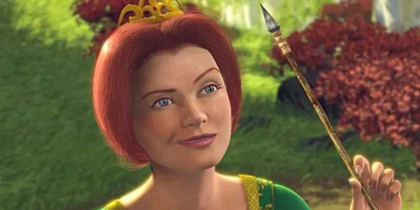 Princess Fiona in human form smirking smugly while holding an arrow in Shrek.