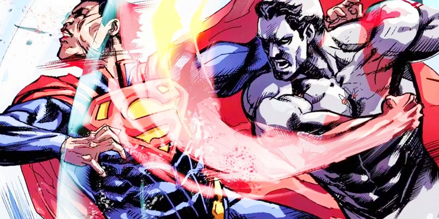 Capitão Átomo socando Superman na DC Comics