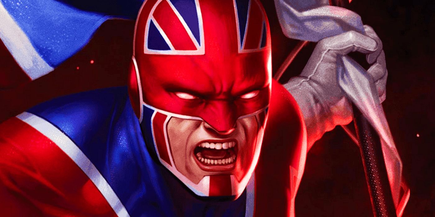 Captain Britain in realistic Marvel Comics art
