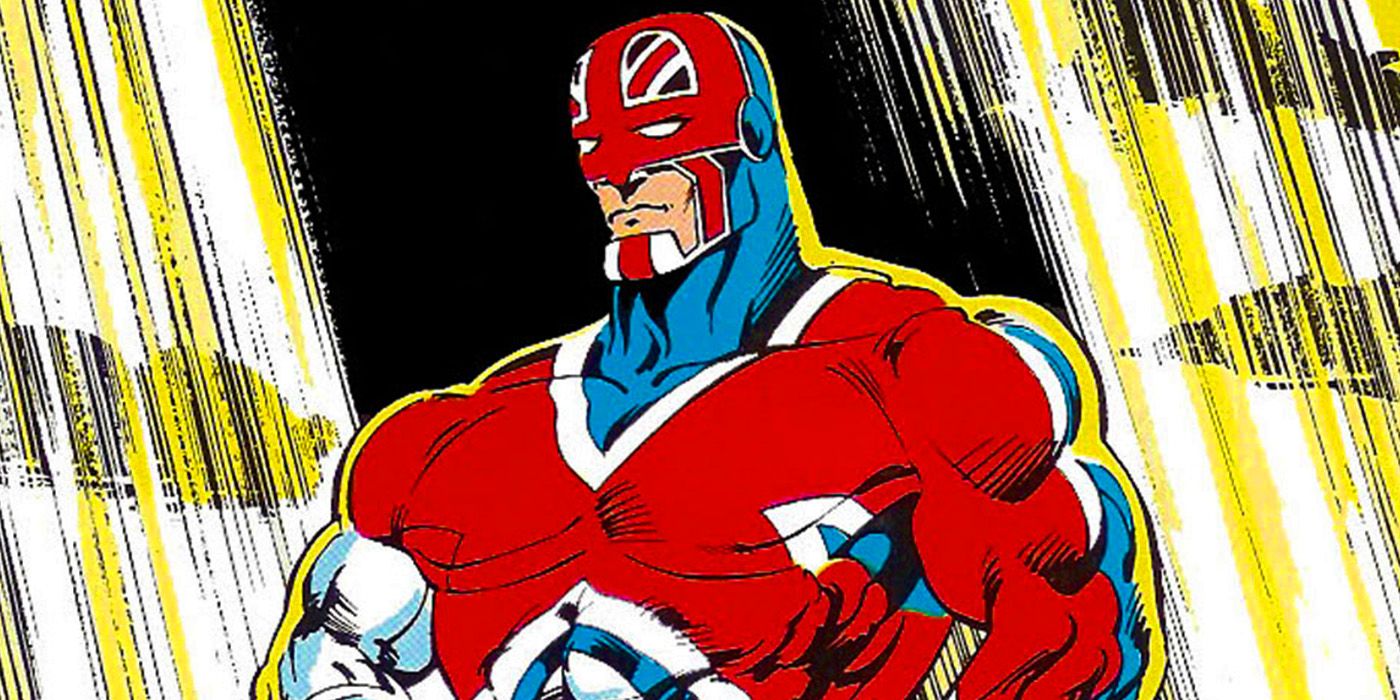 Captain Britain looking stern in Marvel Comics