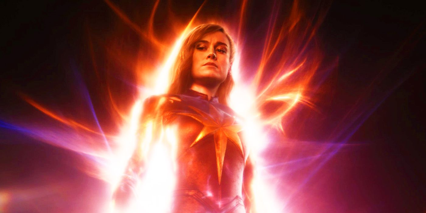 Captain Marvel using her power to save the Kree in The Marvels