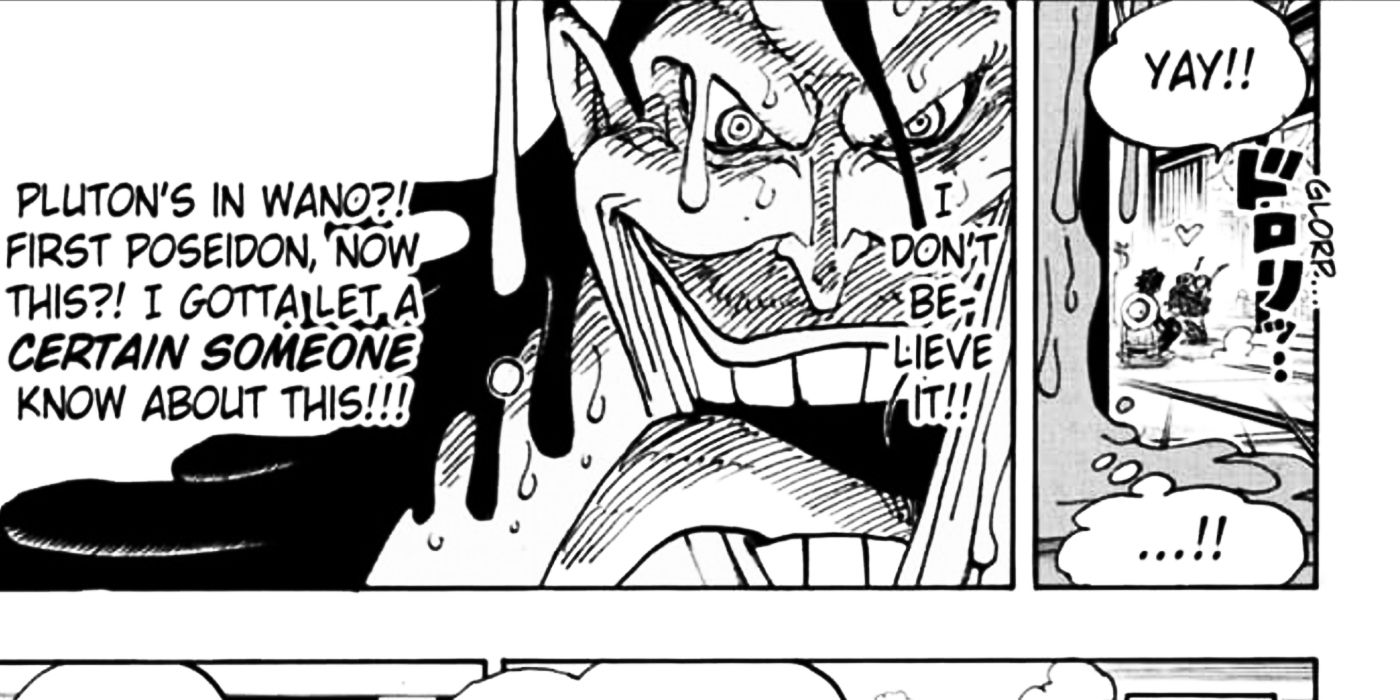 Caribou hears about Poseidon in Wano and plans to tell a certain someone in chapter 1056 of One Piece
