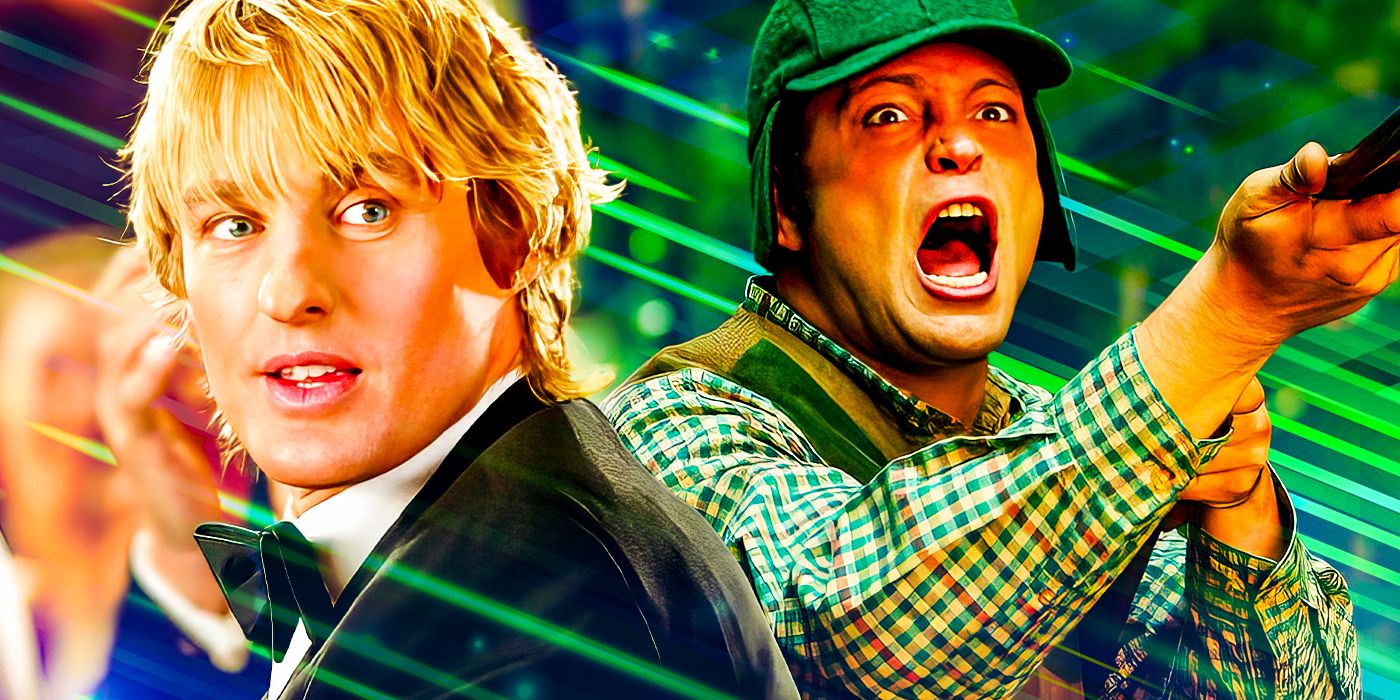 A collage of Owen Wilson and Vince Vaughn in Wedding Crashers