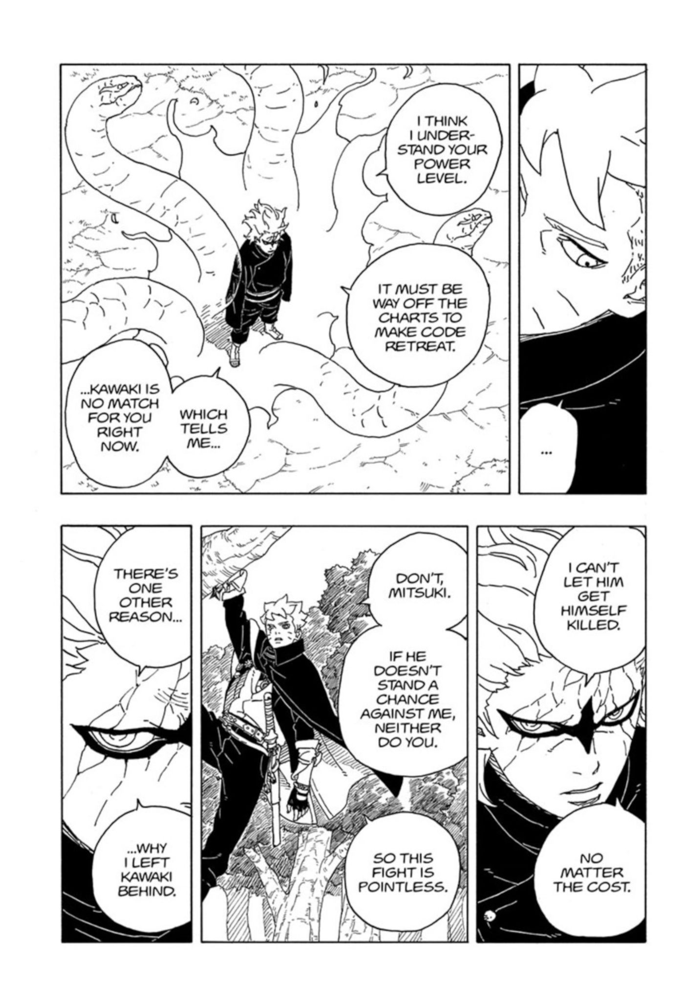 Boruto Two Blue Vortex Mangá Capítulo 7 Mitsuki Kawaki Power