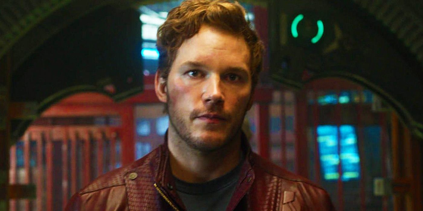 O Senhor das Estrelas de Chris Pratt com jaqueta Ravager em Guardiões da Galáxia