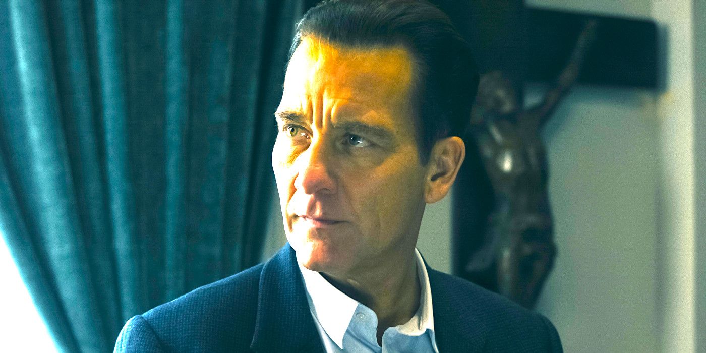 Clive Owen shoots a withering look in a scene from Monsieur Spade season 1