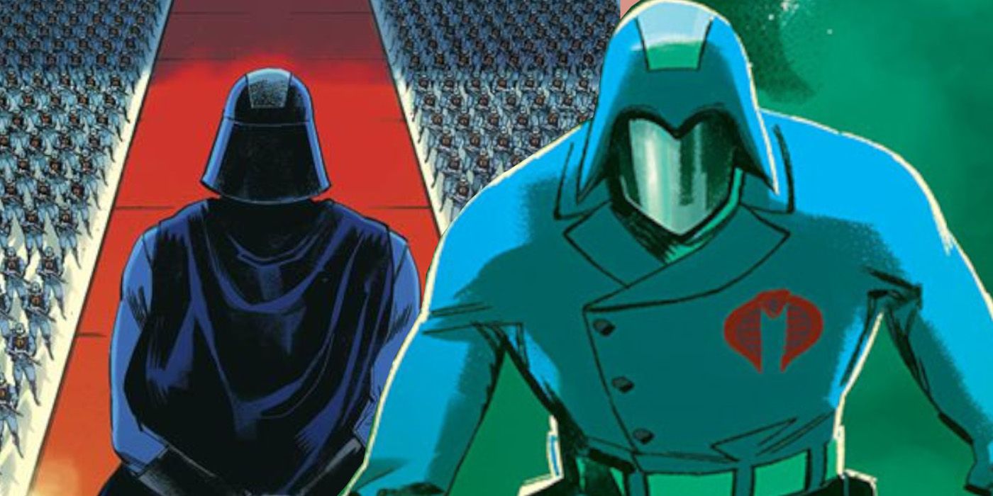 Featured Image: Cobra army from cover of Cobra Commander #5 (left); Commander from cover of issue #1 (right)