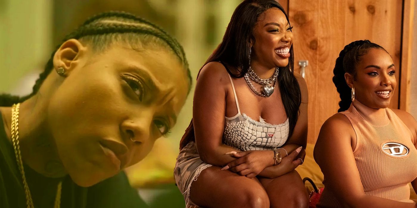 Collage of Chastity (Jonica Booth), Mia (KaMillion), and Shawna (Aida Osman) in Rap Shit.