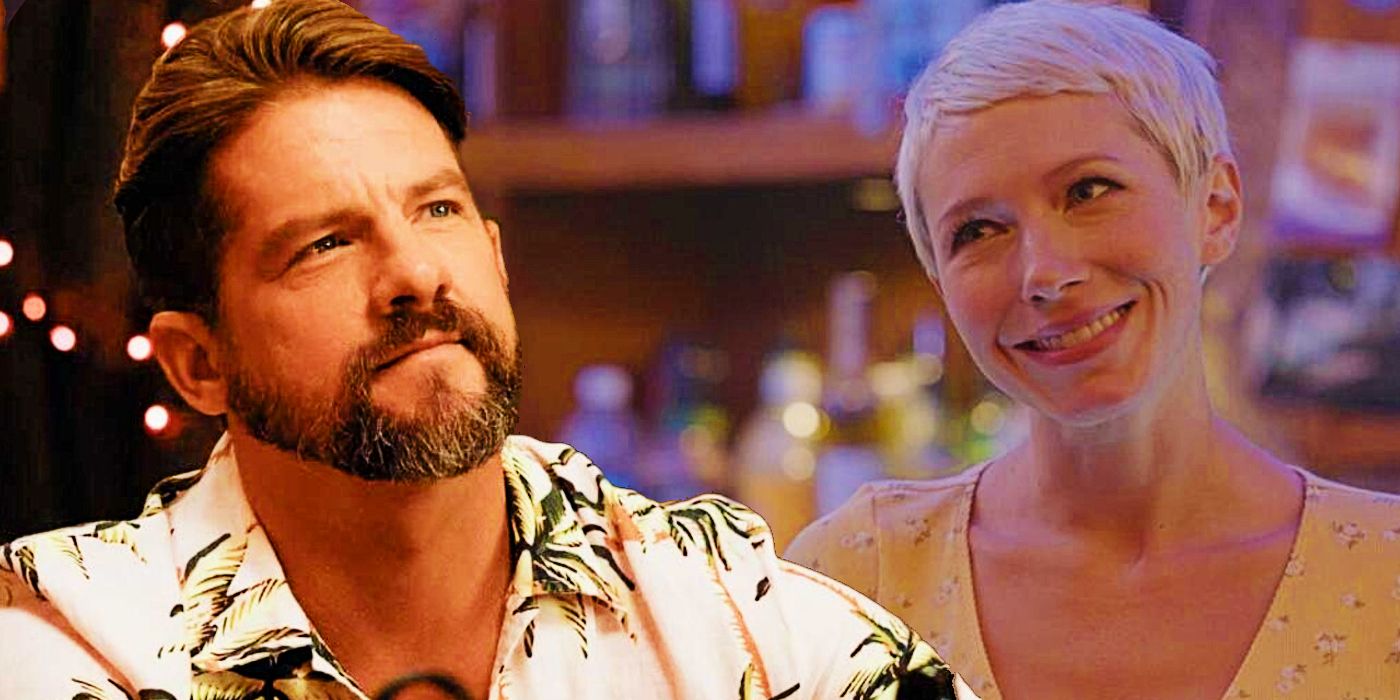 Collage of Rick (Zachary Knighton) and Suzy (Betsy Phillips) in Magnum P.I.