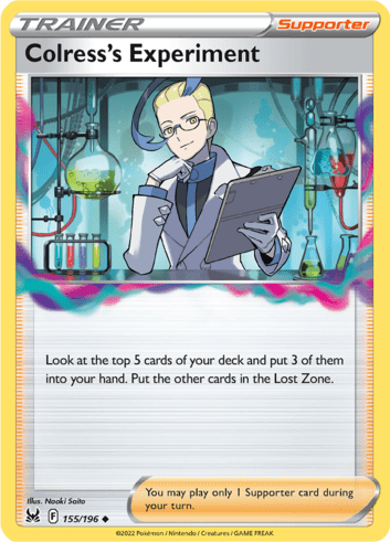 A Colress&rsquo;s Experiment card from Pokemon TCG.