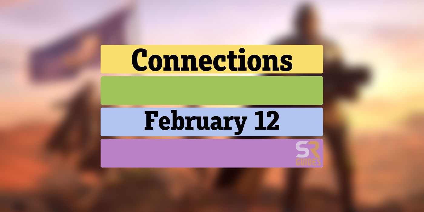 Connections February 12 Grid with the answers removed to avoid spoilers