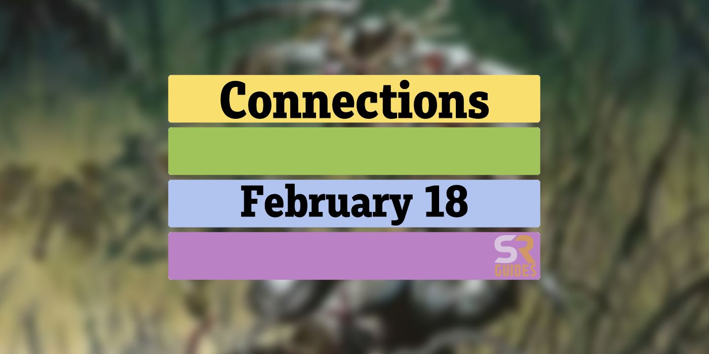 Connections February 18 Grid with the answers removed to avoid spoilers