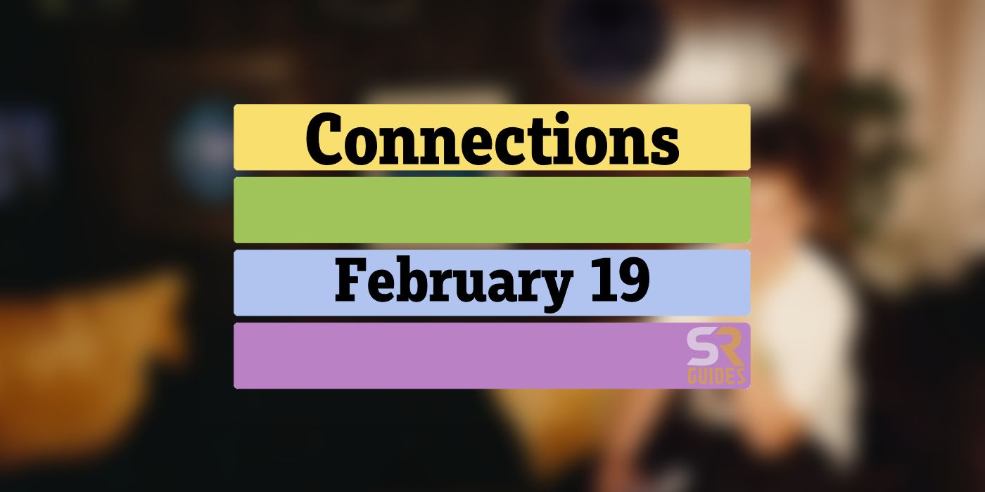 Connections February 19 Grid with the answwers removed to avoid spoilers
