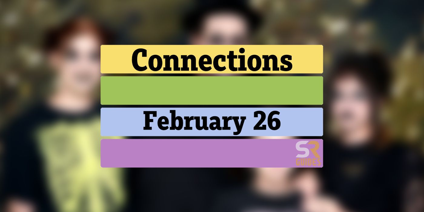 Connections February 26 Grid with the answers removed to avoid spoilers