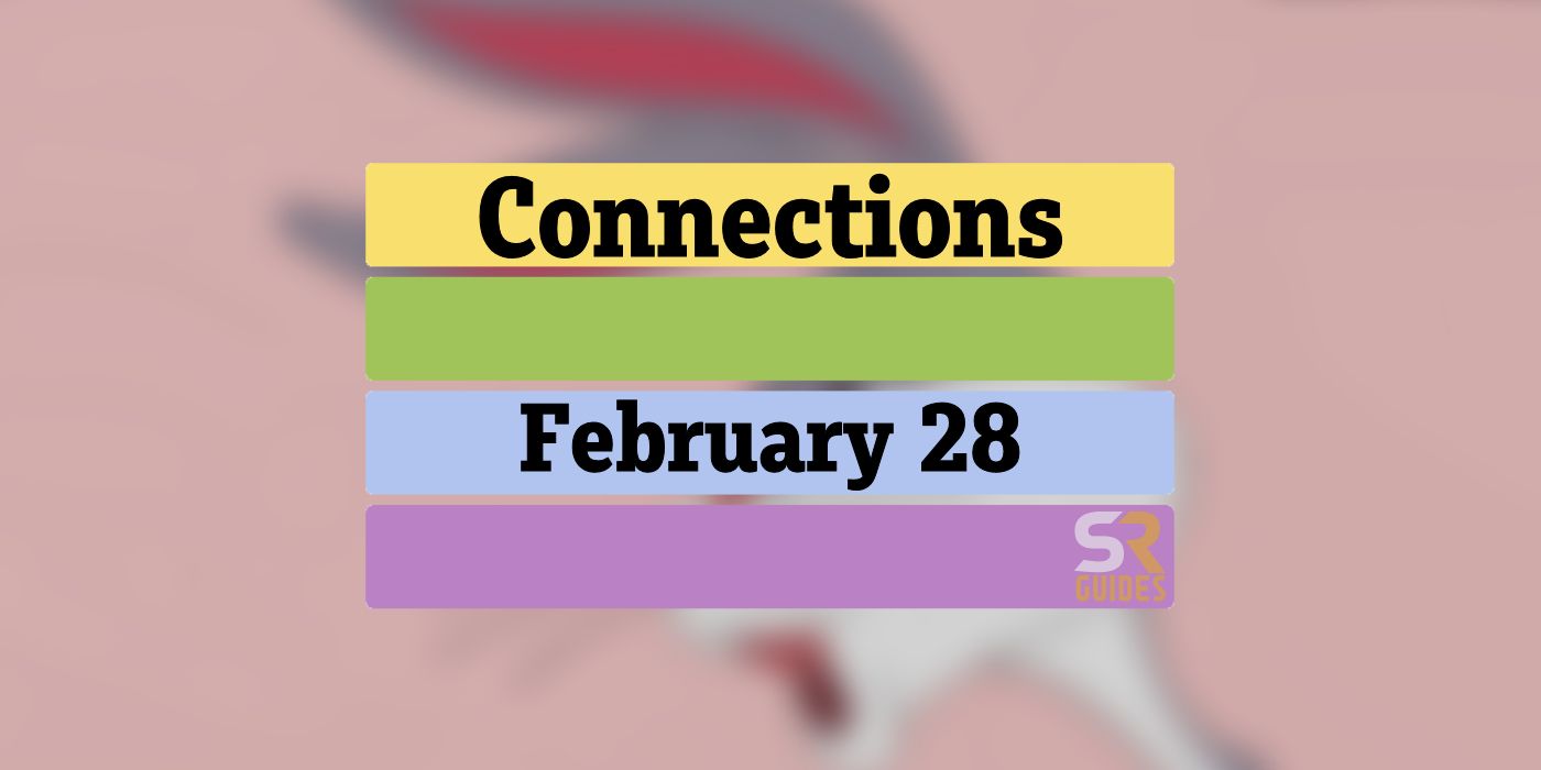 Connections February 28 Grid with the answers removed to avoid spoilers