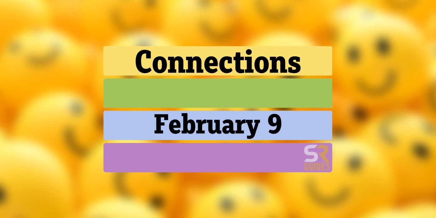 Connections February 9 Grid with the answers removed to avoid spoilers