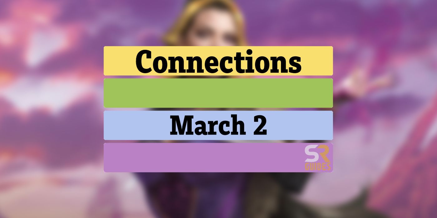 Connections March 2 Grid with the words removed to avoid spoilers