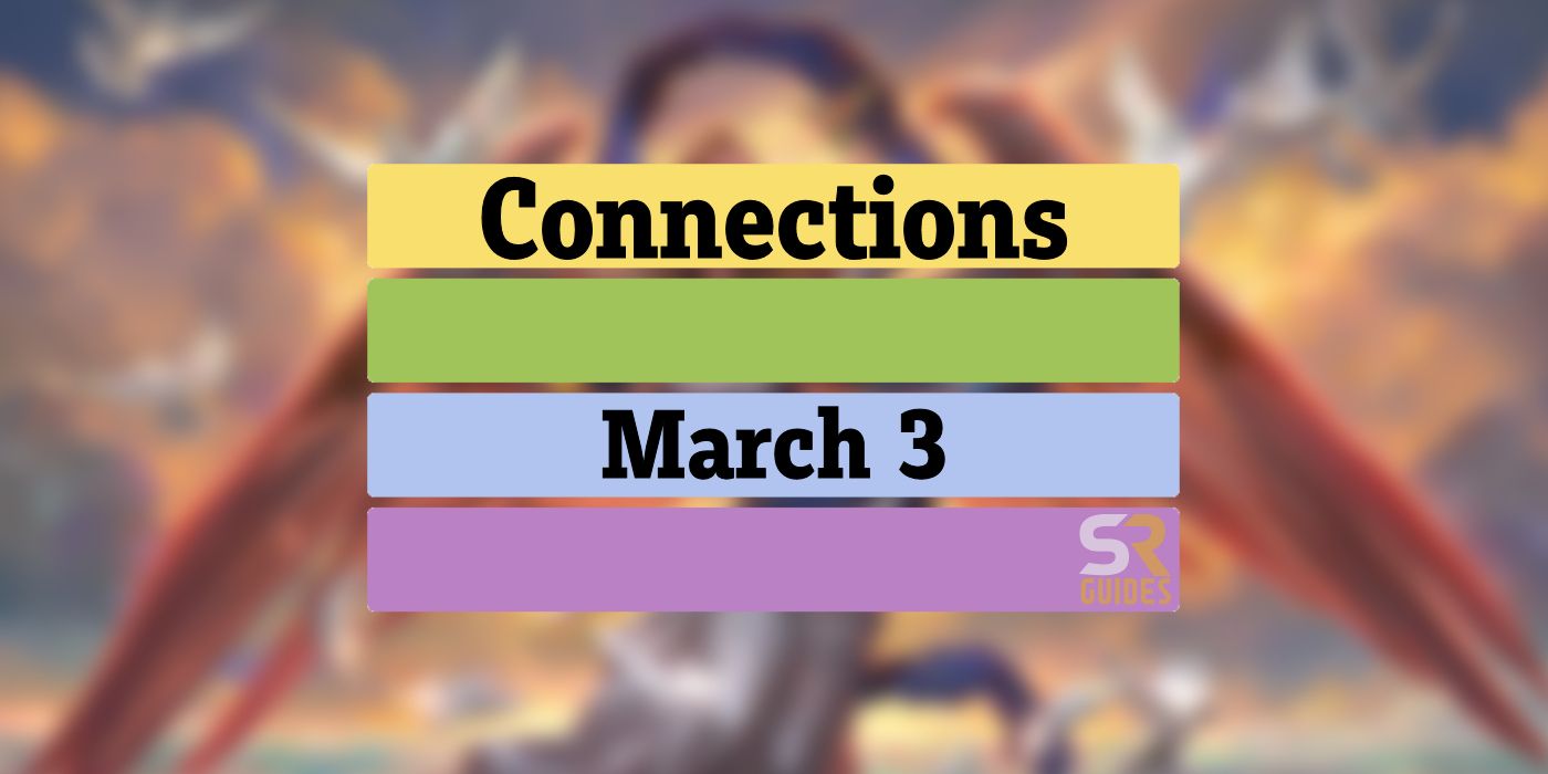 Connections March 3 Grid with the words removed to avoid spoilers