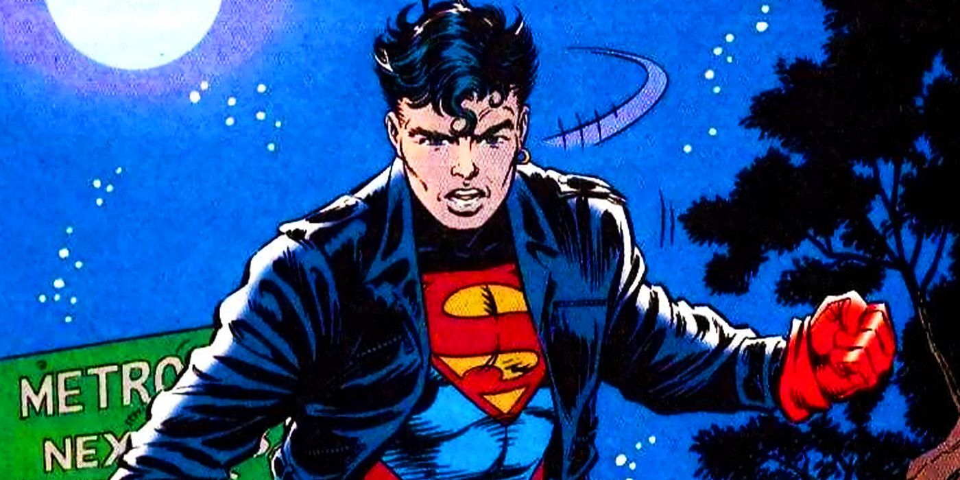 Conner Kent's Superboy in his costume in DC Comics