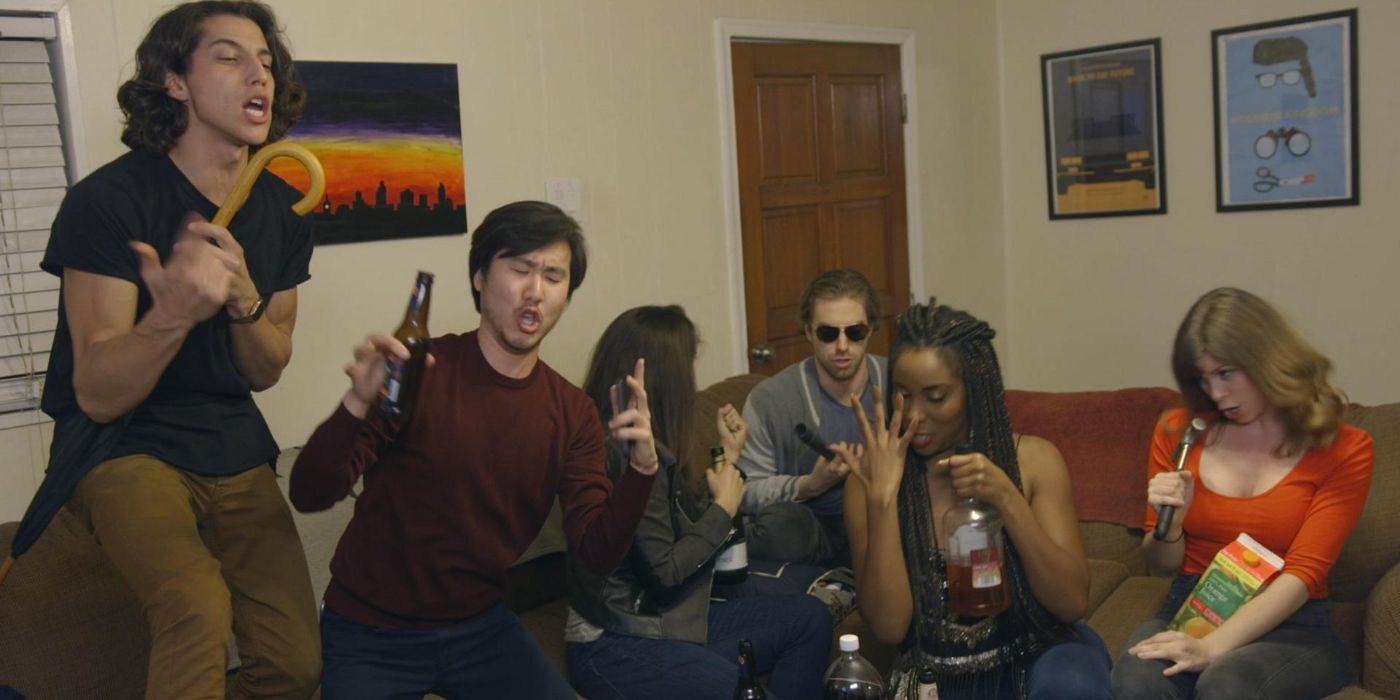 Connor (Benjamin Norris) and his friends singing and partying in The Pregame. - Benjamin Norris Plays Connor - The Pregame (2018)
