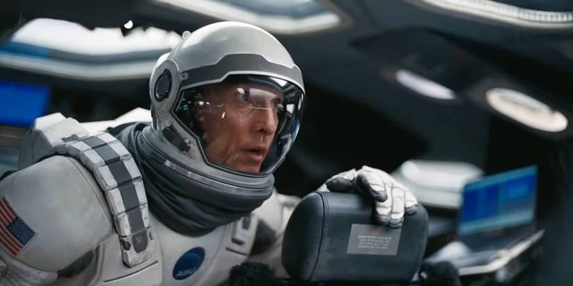 Cooper (Matthew McConaughey) landing Miller's planet on Interstellar